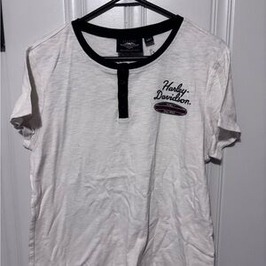 Harley-Davidson Women's H-D Racing Short Sleeve Henley top